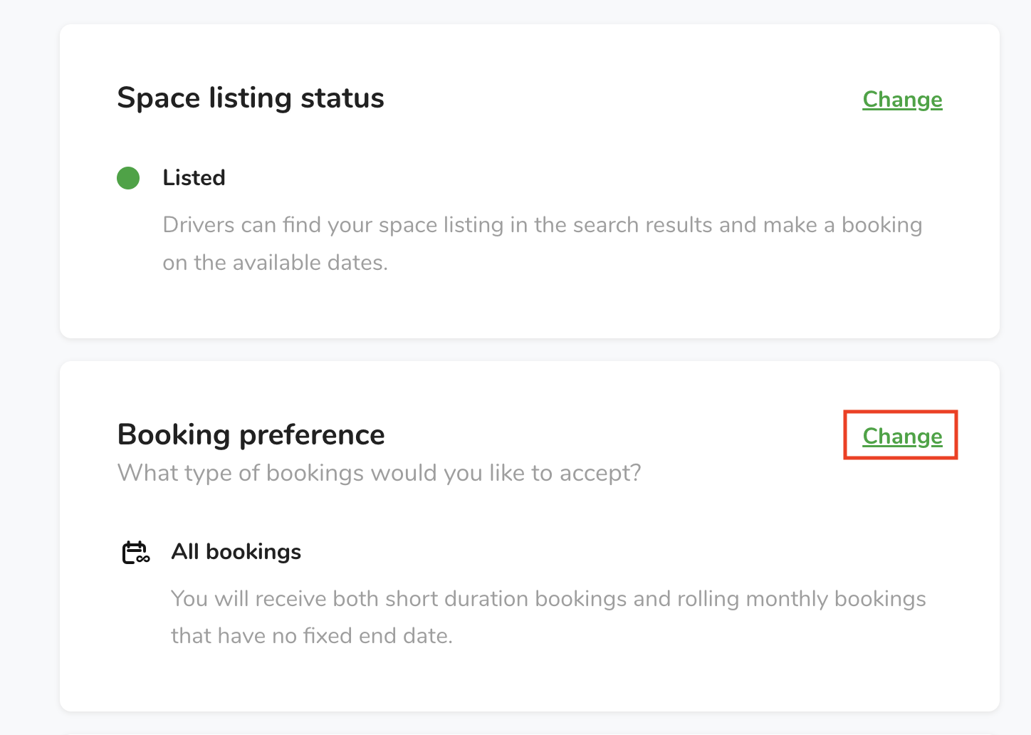 Booking Preference